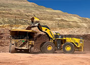 The new diesel-electric wheel loader being tested at Tyrone will move more material while using less fuel than a traditional loader.