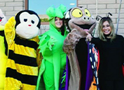 Morenci employees Rachelle Burnett, Heather Seegmiller, Jeanette Rosales, Coreena Maldonado, Heather Taylor, Roxanne Boling, Kathryn Saiz and Danyka Stacy, left to right, kicked off BioDiversity Week by wearing fun costumes.