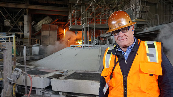 Miguel Palacios, pictured at the company’s Miami, Ariz. smelter, during his time as Freeport’s Vice President North American Smelting and Refining.