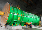 A crew inspects the massive ventilation fan at PTFI, one of the largest underground fans in the world.