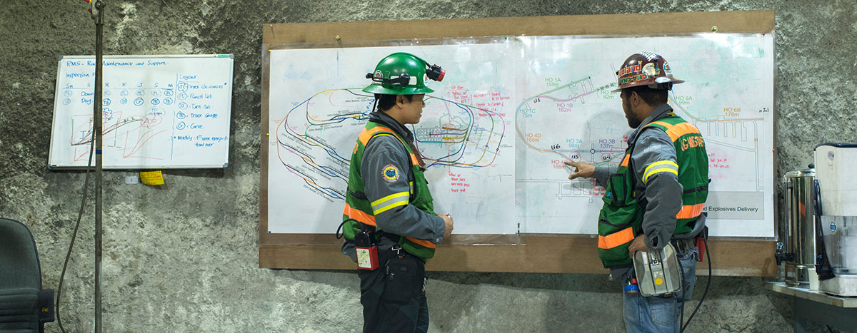 Team members at our Grasberg minerals district, Indonesia.