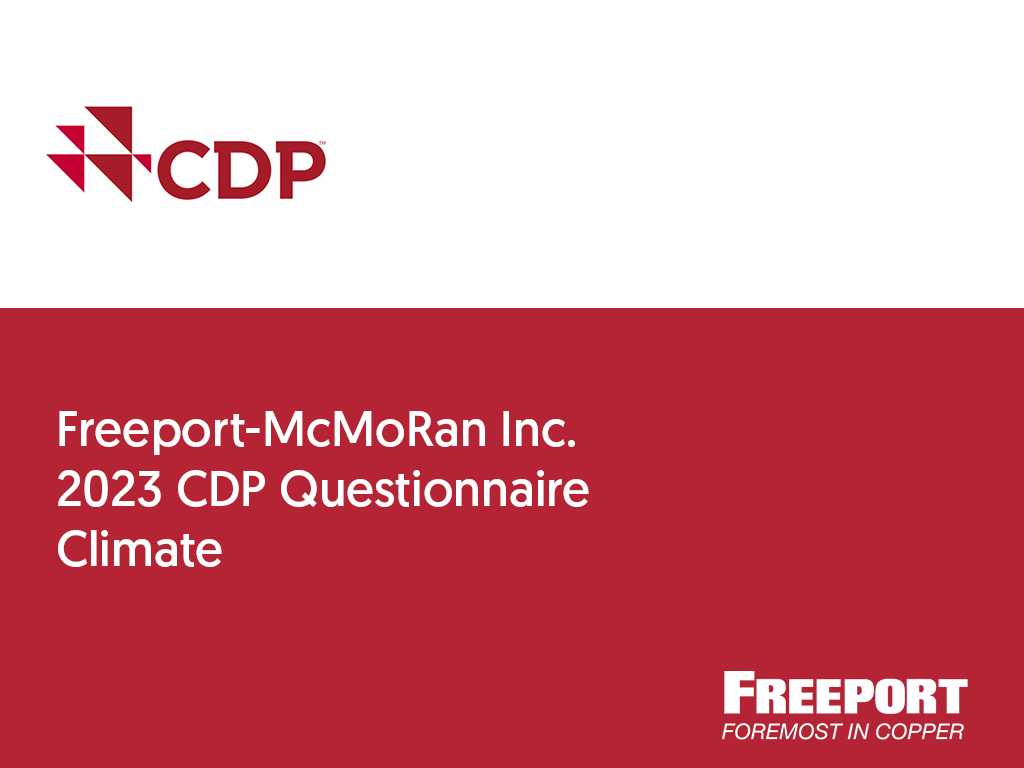 CDP Climate Change Response for Full Year 2023